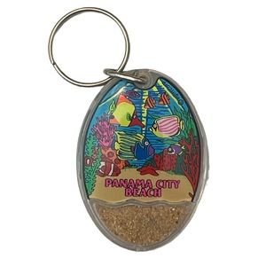 Vintage Panama City Beach Keychain with Real Sand! 2” long